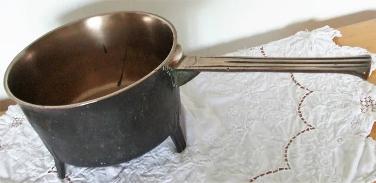 Antique English Georgian Bronze Skillet / Posnet
