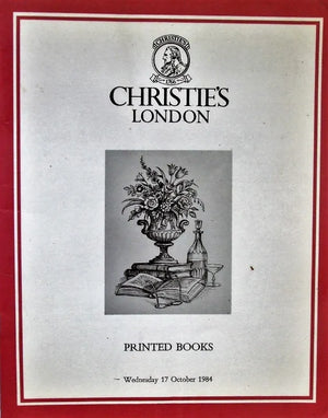 Christie's ~ Printed Books ~ London ~ 17. 10. 1984