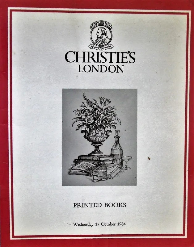 Christie's ~ Printed Books ~ London ~ 17. 10. 1984