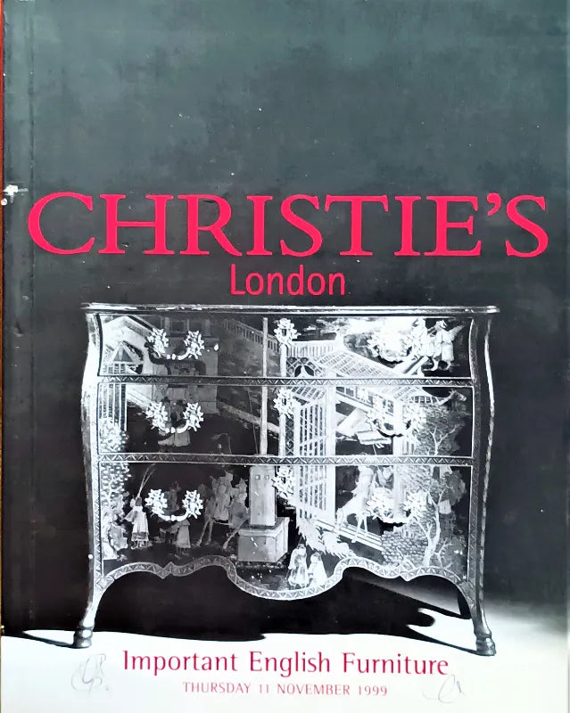 Christie's ~ Important English Furniture ~ London ~ 11. 11. 1999