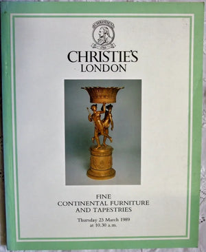 Christie's ~ Furniture & Tapestries ~ London ~ 23. 03. 1989