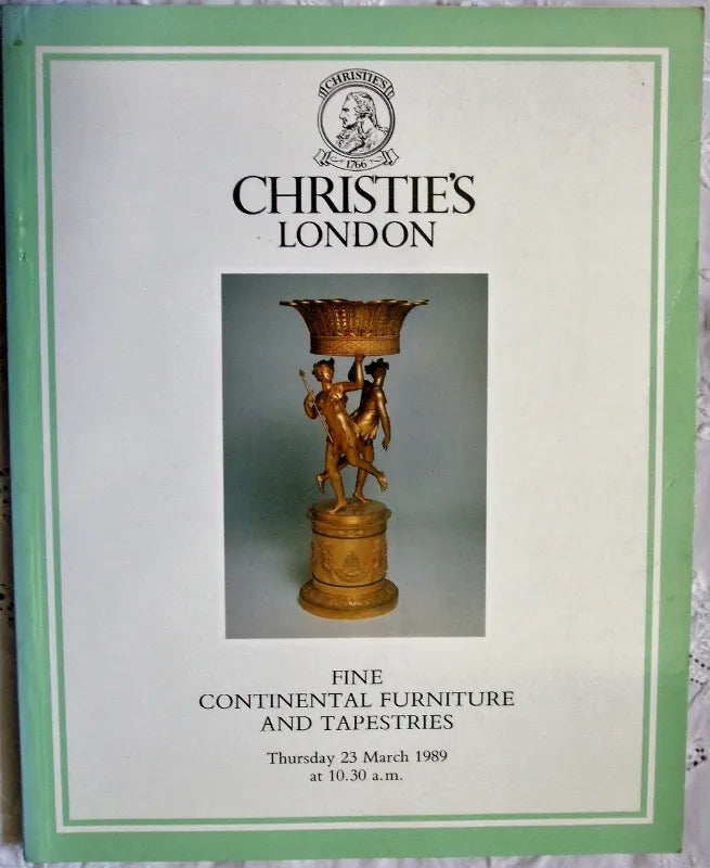 Christie's ~ Furniture & Tapestries ~ London ~ 23. 03. 1989