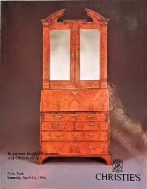 Christie's ~ English Furniture & Objects of Art ~ New York ~ 16. 04. 1994