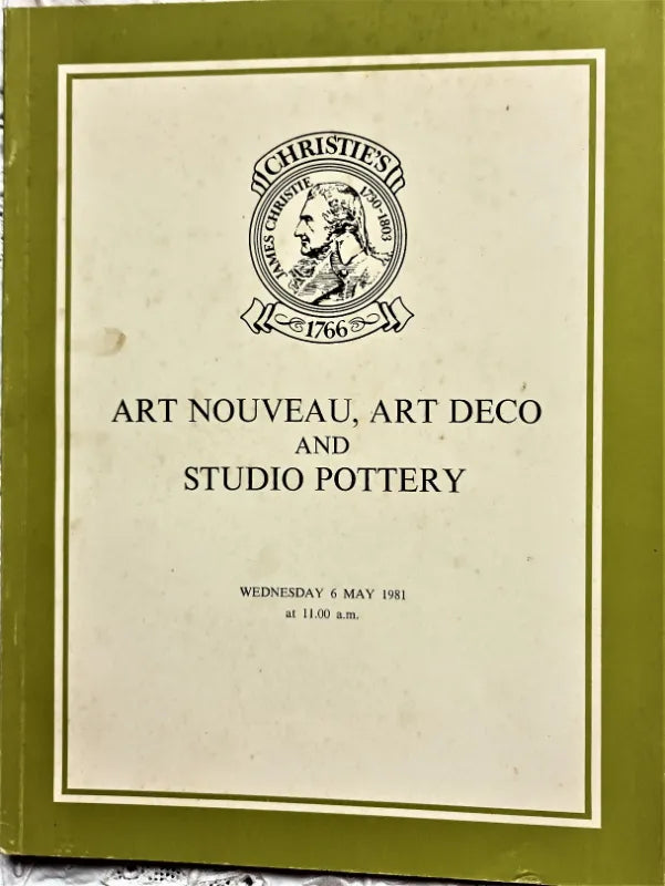 Christie's ~ Art Nouveau, Art Deco & Studio Pottery ~ London ~ 06. 05. 1981