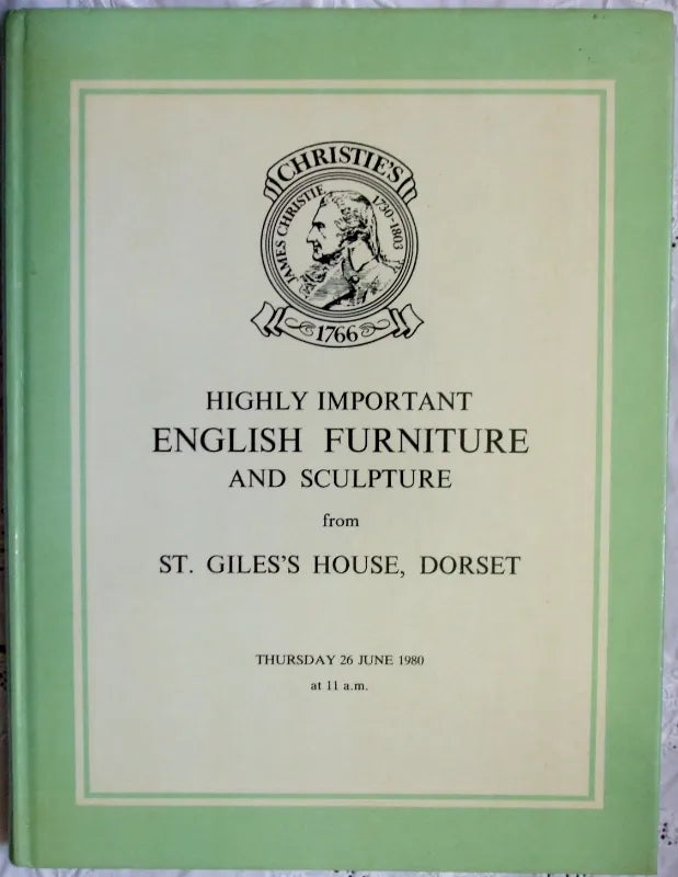 Christie's ~ St. Giles's House, Dorset ~ London ~ 26. 06. 1980