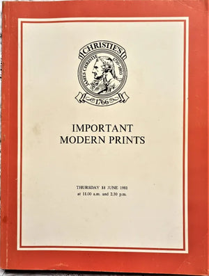 Christie's ~ Important Modern Prints ~ London ~ 18. 06. 1981