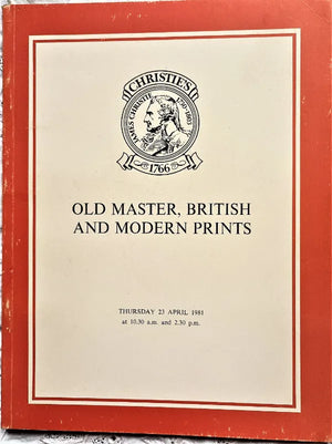 Christie's ~ Old Master, British & Modern Prints ~ London ~ 23. 04. 1981