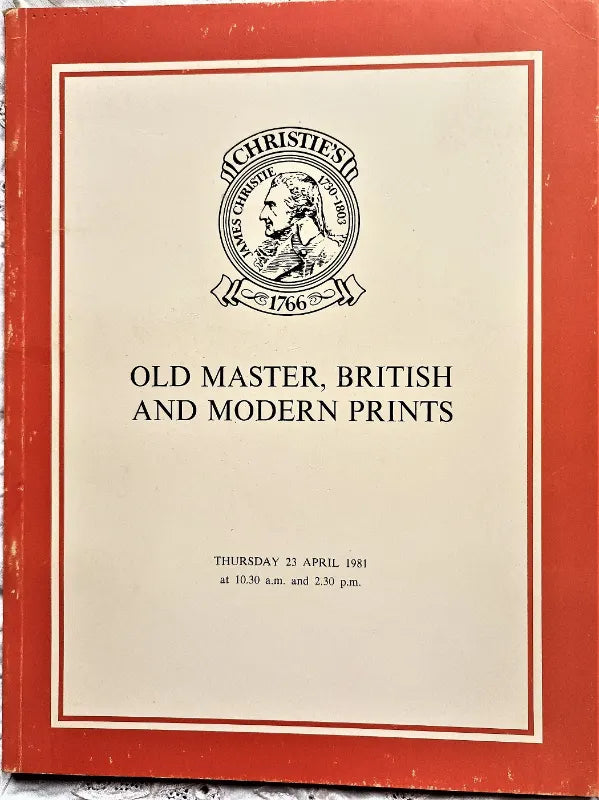 Christie's ~ Old Master, British & Modern Prints ~ London ~ 23. 04. 1981