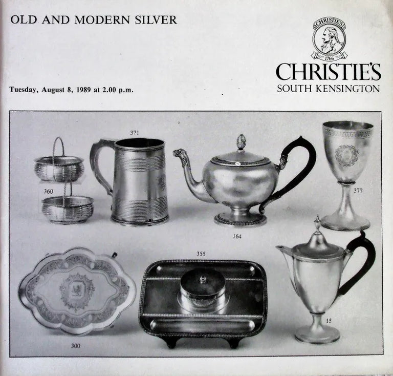 Christie's ~ Old & Modern Silver ~ London ~  08. 08. 1989