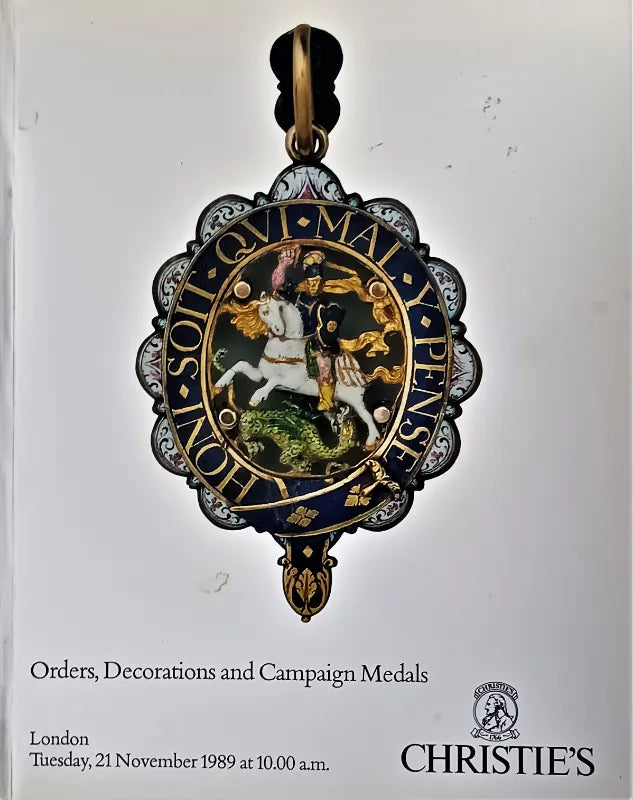 Christie's ~ Orders, Decorations & Campaign Medals ~ London ~ 21. 11. 1989
