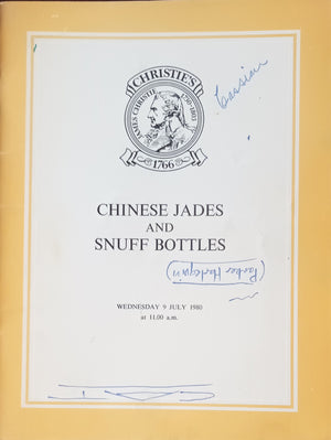 Christie's ~ Chinese Jades and Snuff Bottles ~ London ~ 09. 07. 1980