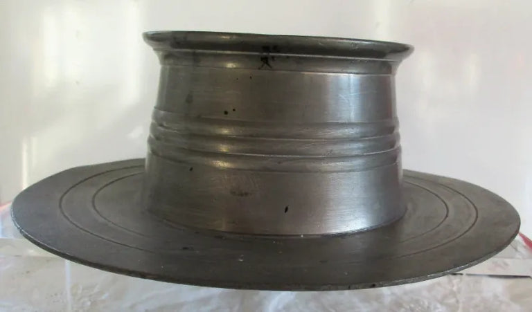 Vintage English Pewter Capstan Inkwell