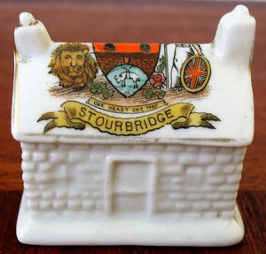 Antique Carlton China ~ Crested Ware Cottage ~ Stourbridge