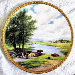 Royal Doulton Porcelain Plate ~ "Water Meadows with Cattle"