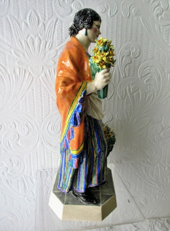 Antique English Studio Pottery Figurine ~ 