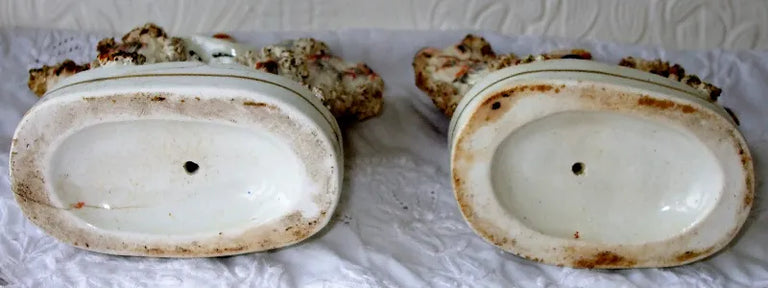 Pair of Antique Victorian Staffordshire Figures ~ 