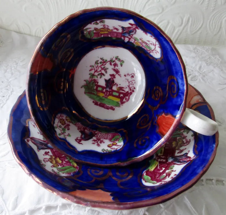 Antique Victorian Gaudy Welsh 