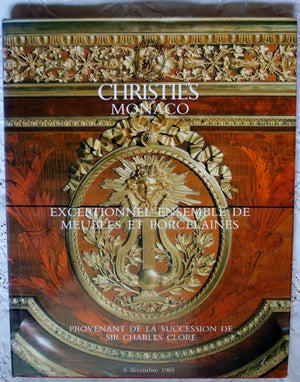 Christies Meubles Et Porcelaines Sir Charles Clore Monaco 06. 12. 1985