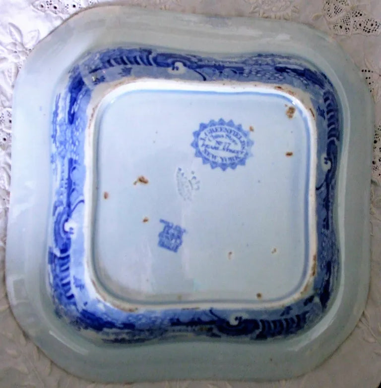 Antique Georgian Blue & White Transfer 
