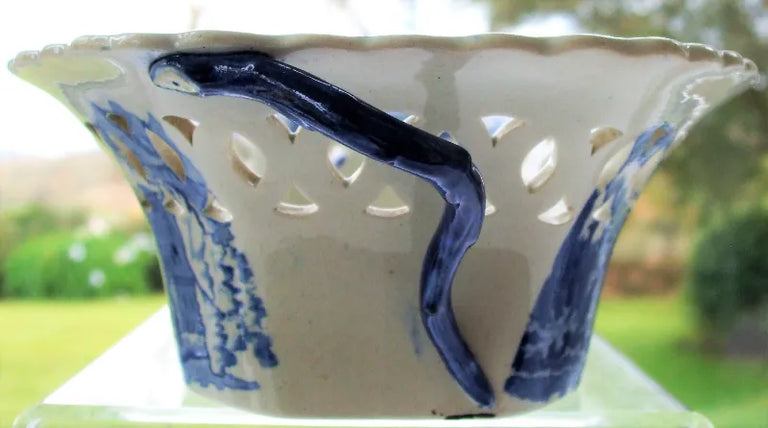 Antique Georgian Blue & White Transfer 