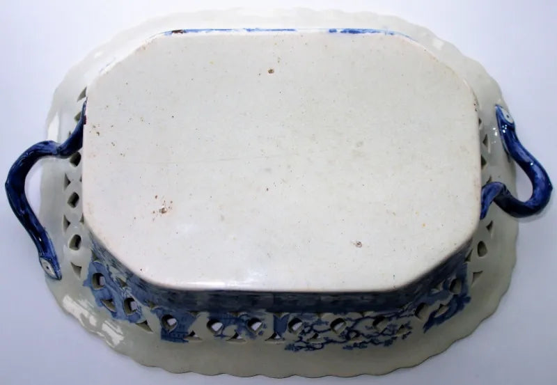 Antique Georgian Blue & White Transfer 