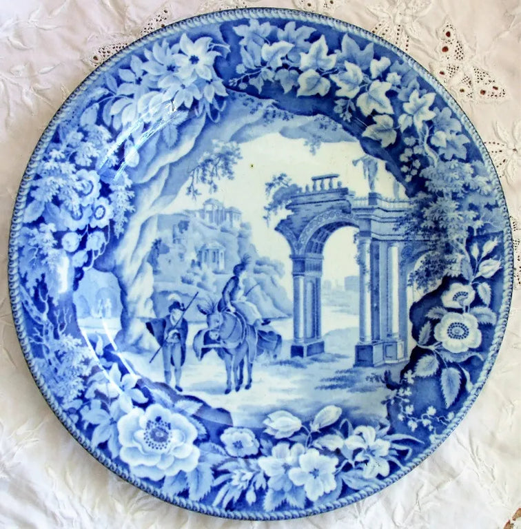 Antique Georgian Blue & White Transfer 
