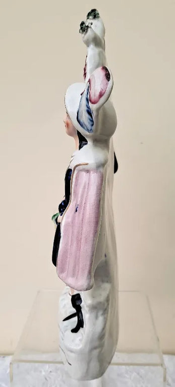 Antique English Victorian Staffordshire Clock Figure