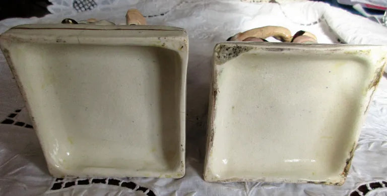 Pair of Antique Victorian Staffordshire Figures ~ 