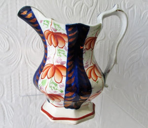 Antique Victorian Gaudy Welsh "Conwy" Pattern Jug