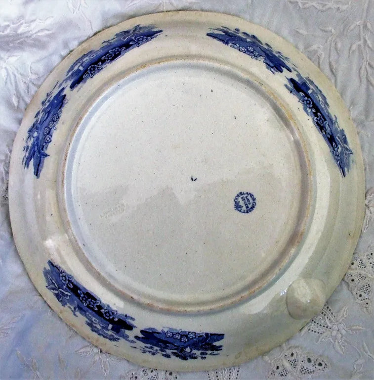 Antique Victorian Blue & White Transfer 