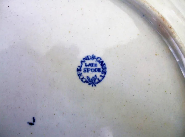 Antique Victorian Blue & White Transfer 