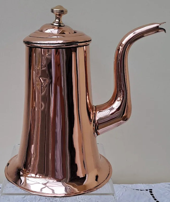 Antique English Georgian Copper Coffee Pot