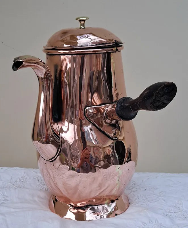 Antique English Georgian Copper Coffee Pot