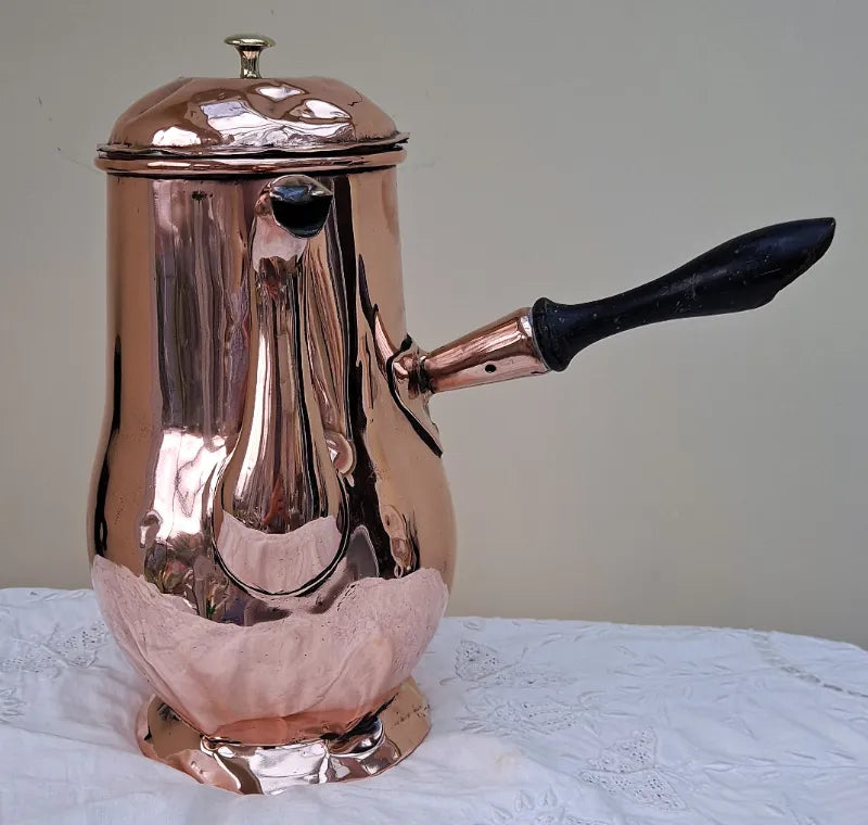 Antique English Georgian Copper Coffee Pot