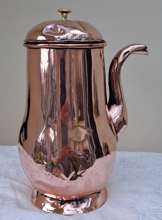 Antique English Georgian Copper Coffee Pot