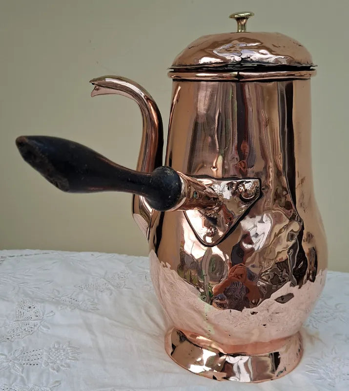 Antique English Georgian Copper Coffee Pot