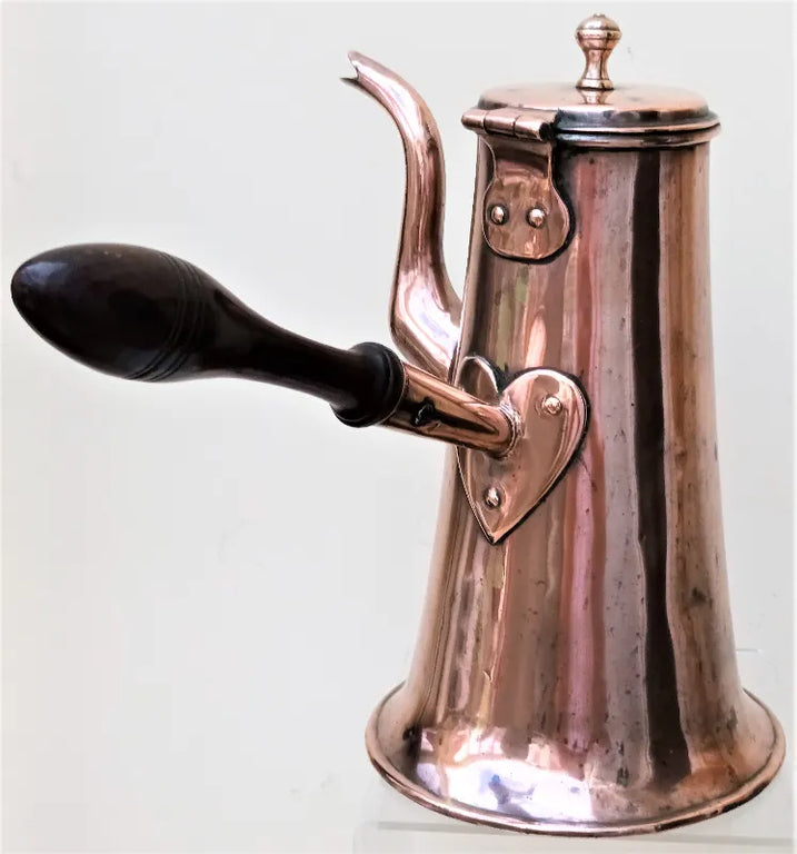 Antique English Georgian Copper Coffee Pot