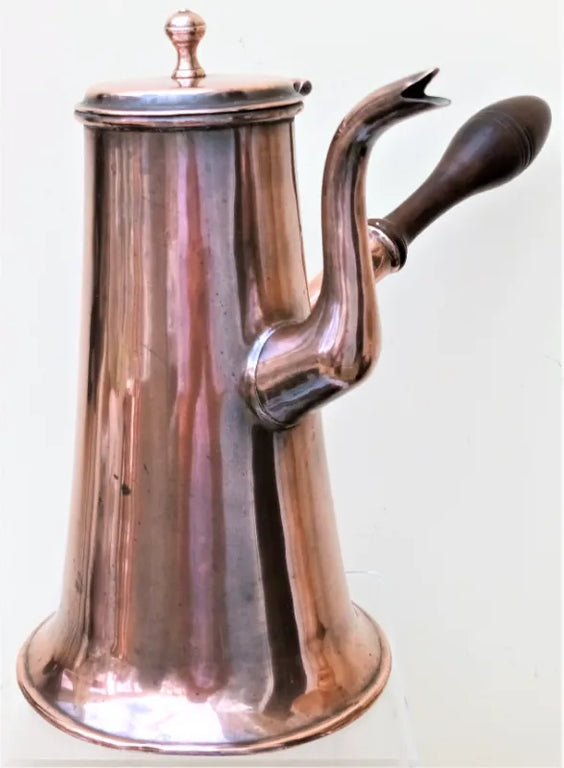 Antique English Georgian Copper Coffee Pot