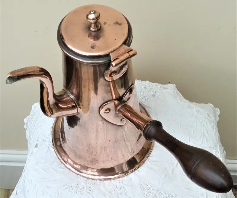 Antique English Georgian Copper Coffee Pot