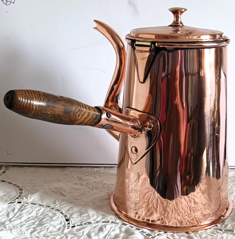 Antique English Georgian Copper Coffee Pot