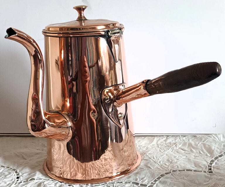 Antique English Georgian Copper Coffee Pot