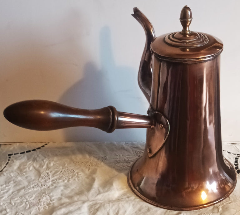 Antique English Georgian Copper Coffee Pot