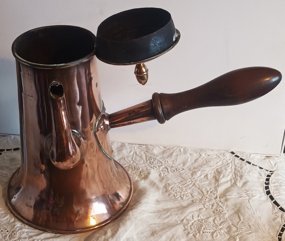 Antique English Georgian Copper Coffee Pot
