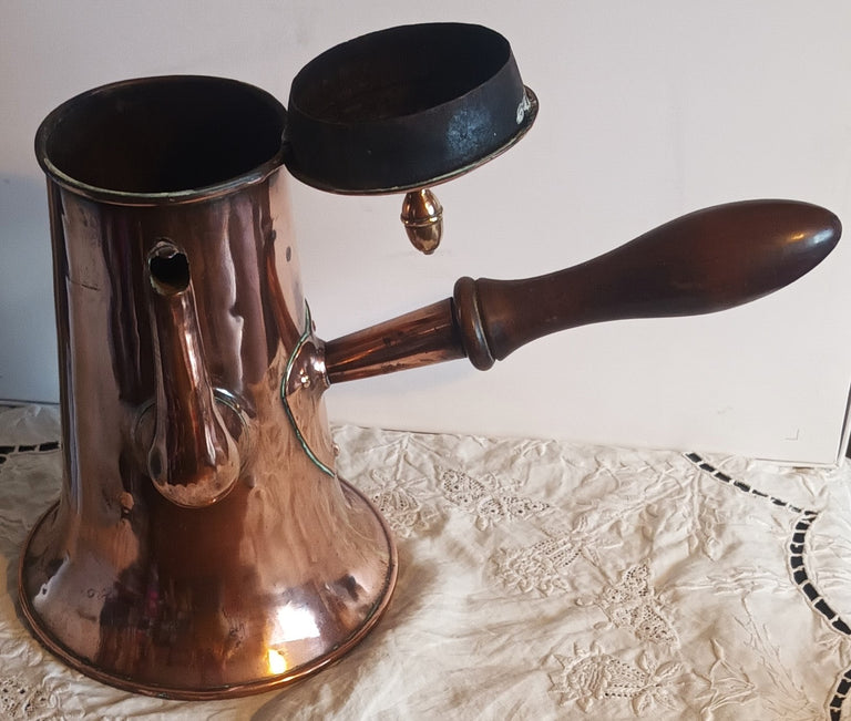 Antique English Georgian Copper Coffee Pot