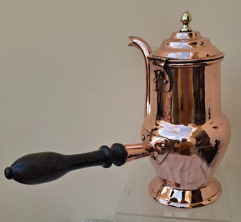 Antique English Georgian Copper Coffee Pot