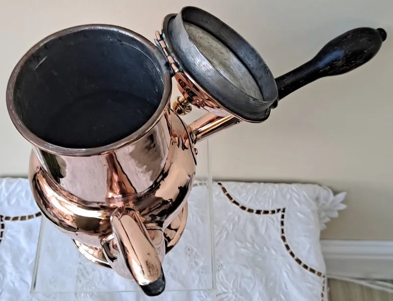 Antique English Georgian Copper Coffee Pot