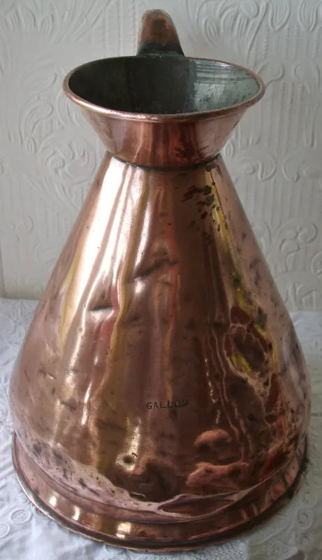 Antique English Victorian Copper Gallon Measure