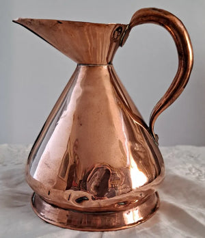 Antique English Victorian Copper Half Pint Measure