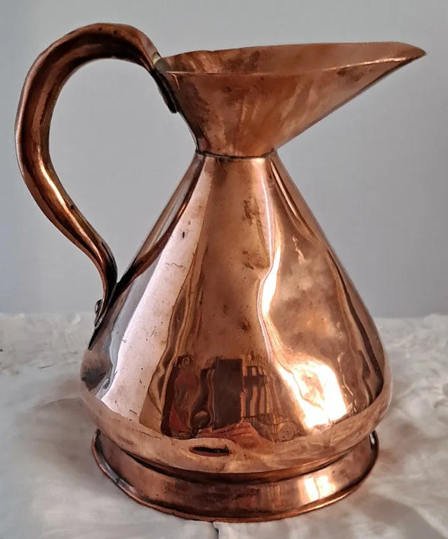 Antique English Victorian Copper Half Pint Measure