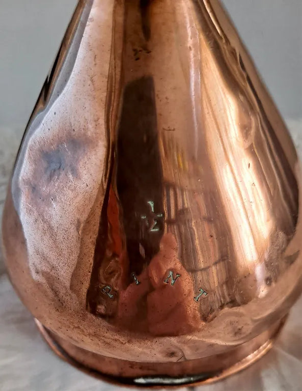 Antique English Victorian Copper Half Pint Measure